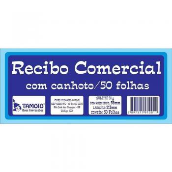 Bloco Recibo Comercial C/Canhoto 1001 50f