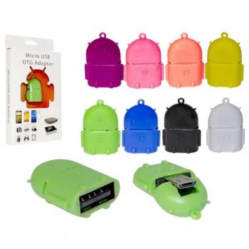 Adaptador OTG USB Fêmea para USB V8 Macho Color
