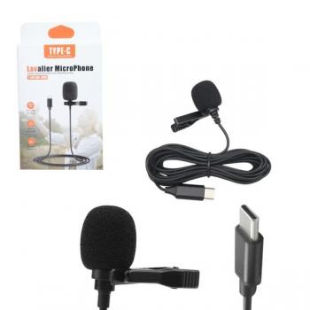 Microfone de Lapela Entrada USB-C