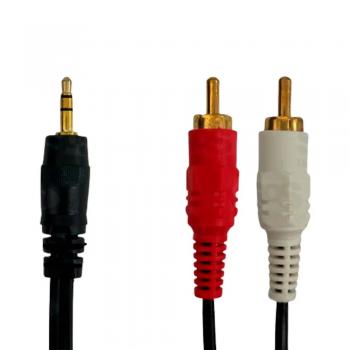 Cabo de Áudio P2 para 2 RCA 1.8m WMCCSPAV3.5M/2RCA1.8 Mymax