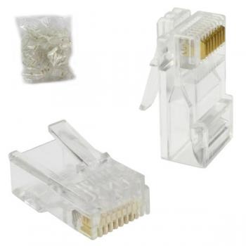 Conector RJ45 Macho CAT5e Pacote com 100 Unidades