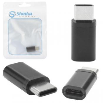Adaptador OTG V8 Femea para USB-C Macho Shinka