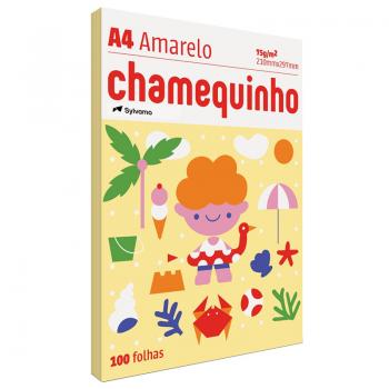 Papel Chamequinho Amarelo A4 75g 100F 210X297