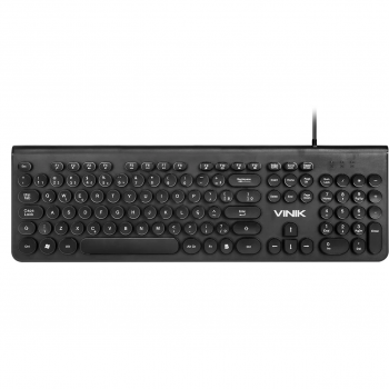 Teclado Multimídia USB Dynamic Circle Teclas Redondas Preto DC100P Vinik