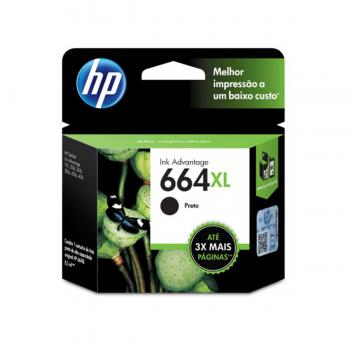 Cartucho De Tinta HP F6V31AB (664XL) Preto