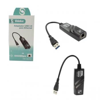 Adaptador USB 3.0 para RJ45 10/100/1000 Mbps USB-LAN/3.0 Shinka