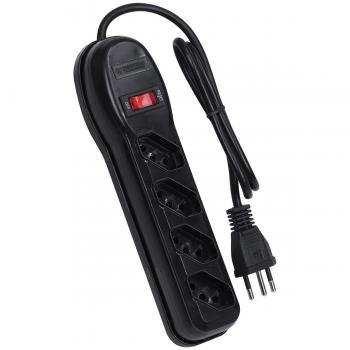 Filtro de Linha 4 Tomadas PP 0,75mm Comprimento 80 Cm