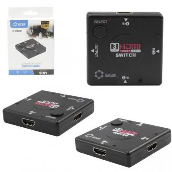 Hub Switch HDMI 3 Entradas e 1 Saída LT-SW001 Lotus