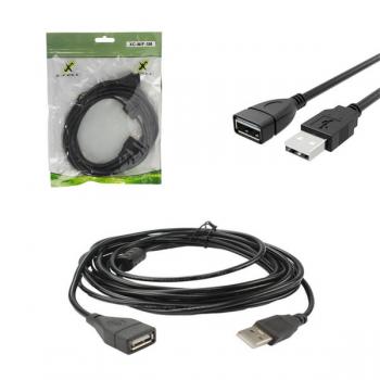 Cabo Extensor USB 2.0 Macho para Femea 5 Metros com Filtro XC-M/F-5M X-Cell