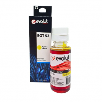 Refil Tinta Compatível HP EGT52 Amarelo 100ml Evolut