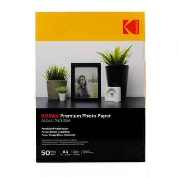 Papel Fotográfico A4 Brilho 240g Kodak 50 Folhas