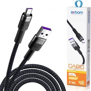 Cabo USB para USB-Micro USB V8 1 Metro 2.4a CBX-U2C15V8 Exbom