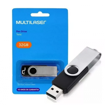 Pen Drive 32GB Twist2 Preto/Prata PD589