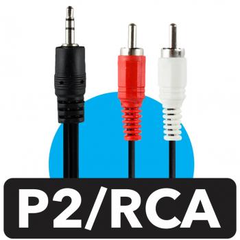 Cabo De Áudio P2 X RCA Saquinho - 1,5m Marca Hoopson