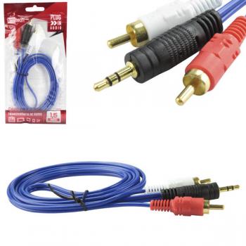 Cabo de Áudio 1.5 Metro P2 Macho para 2 RCA Macho GB51015 MBtech