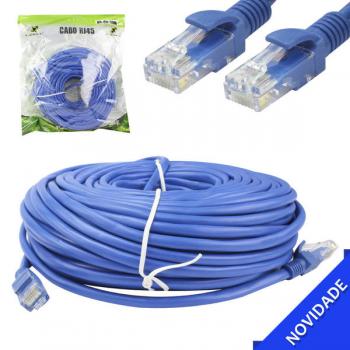 Cabo de Rede Patch Cord RJ45 CAT5 30 Metros Azul XC-CR-30M X-Cell