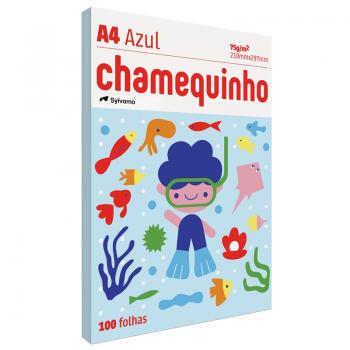 Papel Chamequinho Azul A4 75g 100F 210X297