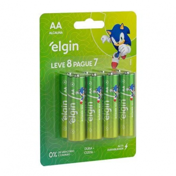 Pilha AA Alcalina 8 Unidades P7L8 - AA-PCT 82343 Elgin