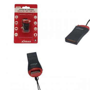 Leitor de Cartão Micro SD/M2/ USB 2.0 UF0013 Xtrad