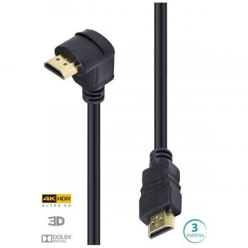 Cabo HDMI 2.0 4K 1 Conector 90º 3 Metros H2090-3
