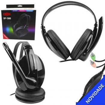 Fone de Ouvido Headset com Microfone P2 DF-300BR Dex