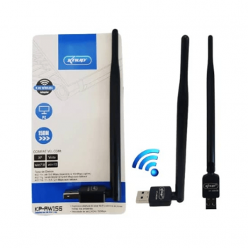 Adaptador Wireless 150 Mbps Anatel Com Antena Usb 2.0 Kp-Aw156 Knup
