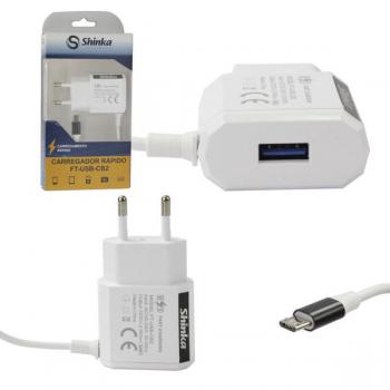 Carregador para Celular V8 2.1a 1 Porta USB FT-USB-CB-2 Shinka