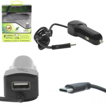 Carregador Veicular USB-C 2.5A Cabo 1 Metro Preto XC-USB-C X-Cell