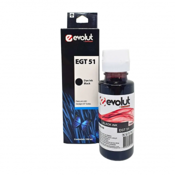 Refil Tinta Compatível HP EGT51 Black 100ml Evolut
