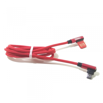 Cabo USB Para Celular V8 1 Metro 90° Vermelho CB-V8-90 Shinka