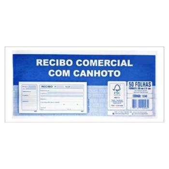 Bloco Recibo Comercial C/Canhoto 50f São Domingos