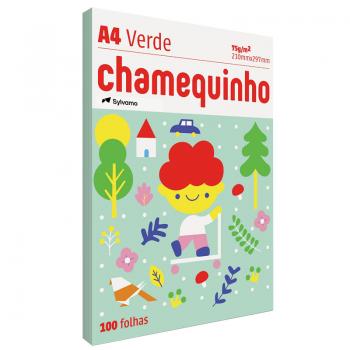 Papel Chamequinho Verde A4 75g 100F 210X297