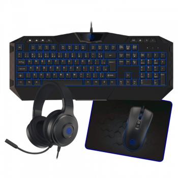 Kit Gamer Teclado Mouse, Mouse Pad E Fone De Ouvido TPC-067AZ Hoopson
