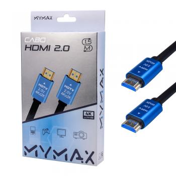 Cabo de Vídeo HDMI 2.0 1.5 metros 4K 60MHZ MCB-HDMI1.5M Mymax