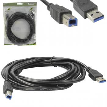 Cabo de Impressora com Filtro USB 2.0 5 Metros XC-CI-5M X-Cell