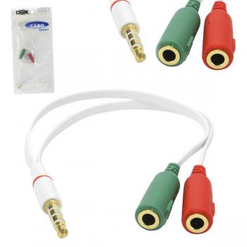 Cabo Adaptador P3 Macho para 2x P2 Femea P22A Dex