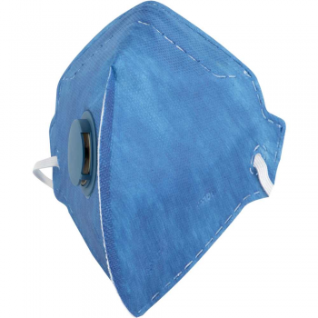 RESPIRADOR DOBRAVEL SEMIFACIAL SEM CARVÃO ATIVADO COM VALVULA  PFF1 RDV 2102 AZUL - VONDER