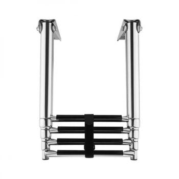 ESCADA RETRATIL INOX 4 DEGRAUS 350X1150MM