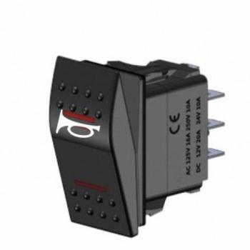 INTERRUPTOR MOMENTANIO BUZINA (ON)-OFF LED VERMELHO 3PIN