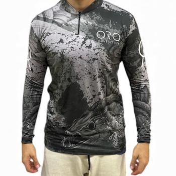 CAMISETA ORO ML REF.255 ROBALO ESQUELETO UV50+ C/ZIPER