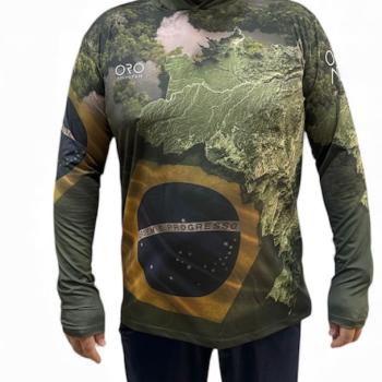 CAMISETA ORO ML REF.451 CAPUZ BRASIL RIOSUV50+