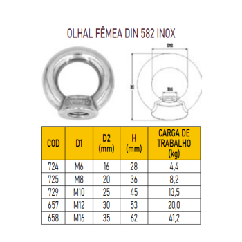 OLHAL FEMEA INOX