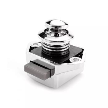 FECHADURA E PUXADOR PUSH LOCK ZINCADO CROMADO