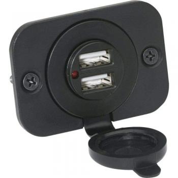 TOMADA FORMATO QUADRADO ATTWOOD 12V/24V 2 USB