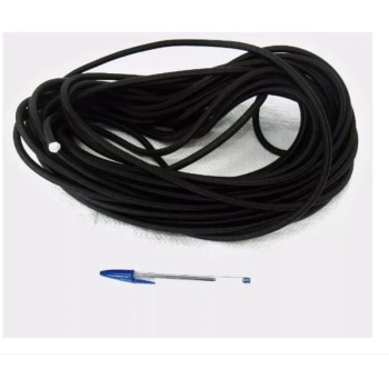 CORDA ELASTICO EXTENSOR 8MM PRETO POR METRO