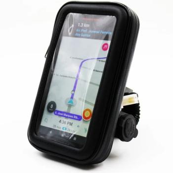 CASE CELULAR MOTO/BIKE EXBOM SP-CA24L PRETO C/USB