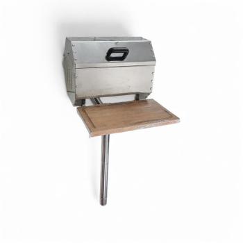 CHURRASQUEIRA BARCO INOX QUADRADA T51 C/ TABUA