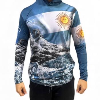 CAMISETA ORO ML REF.453 CAPUZ ARGENTINA UV50+