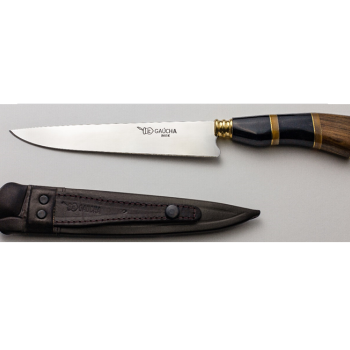 FACA ARTESANAL INOX GAUCHA CABO TRABALHADO 2009HFI