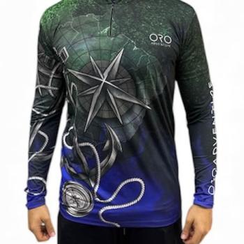 CAMISETA ORO ML REF.287 ROSA DOS VENTOS UV50+ C/ZIPER